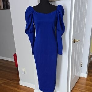 Elegant Blue Women's Dress